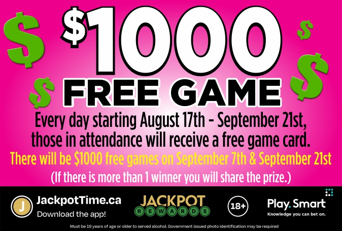 $1000 Free Game